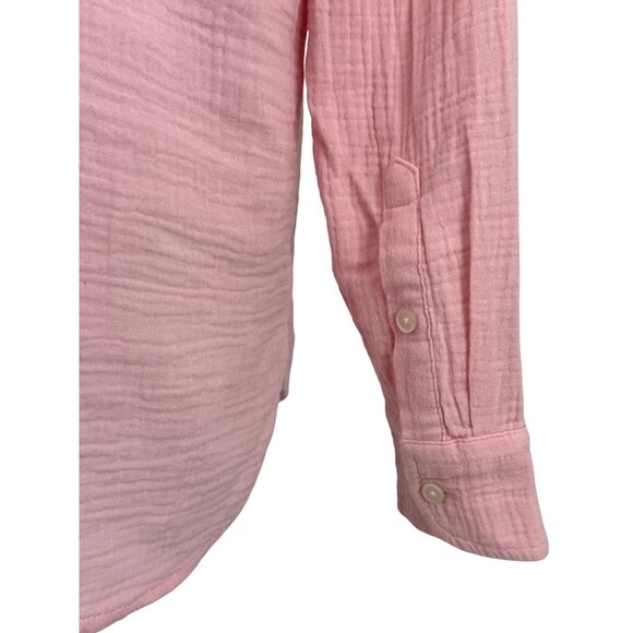 NWT J.Crew Pink Crinkle Gauze Cotton Coastal Granddaughter Button Down Top XS - Picture 14 of 16